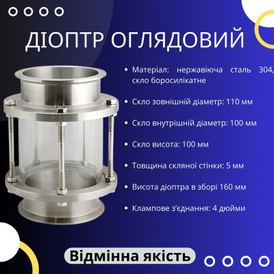 Діоптр 4 дюйми під кламп