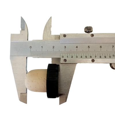 Корок корковий із чорним ковпачком 27x19.5 мм