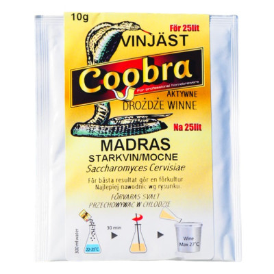 Сухі дріжджі для червоного вина Coobra Madras